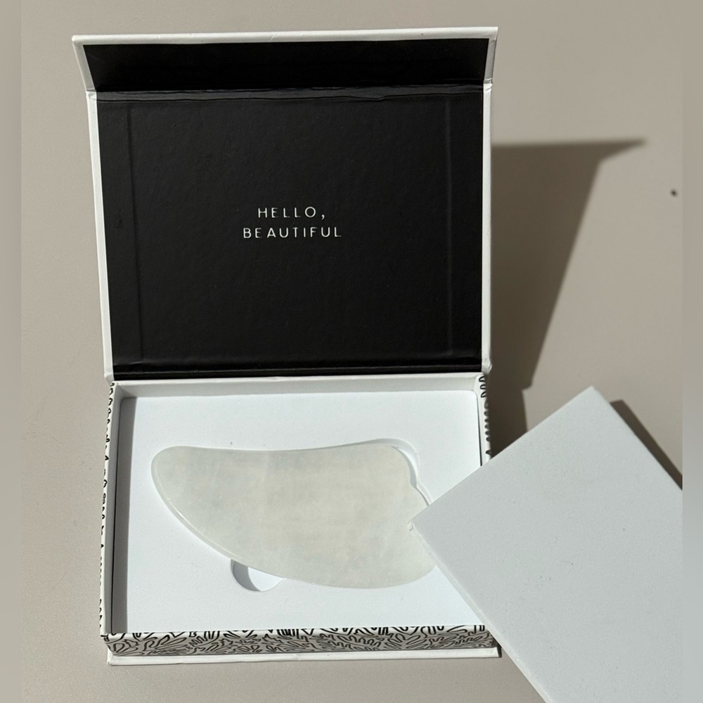 New White Jade Gua Sha Facial Tool